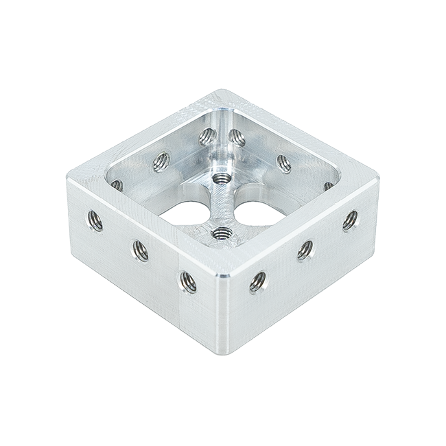 2"x2"x.125" Aluminum Tube Plug (#10-32 Tapped)