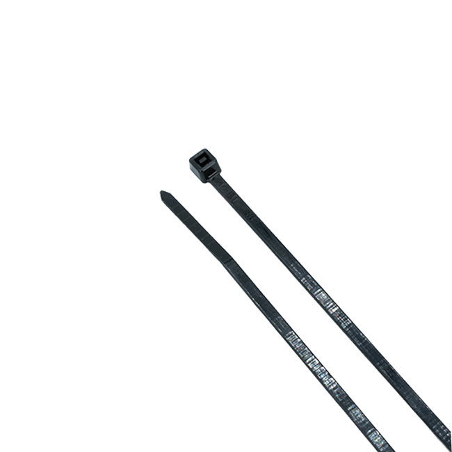6" Black Ziptie (.100" Width) (100-Pack)