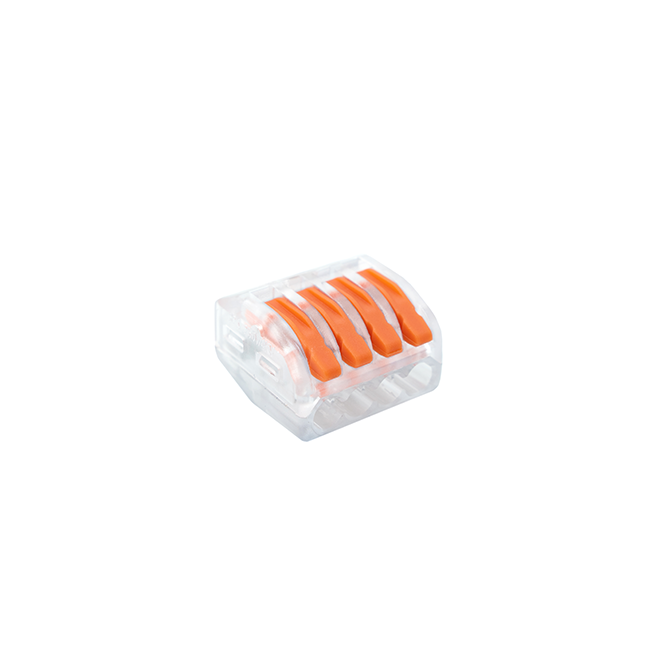 4 Slot, Clear Wire Lever Nut (10-Pack)