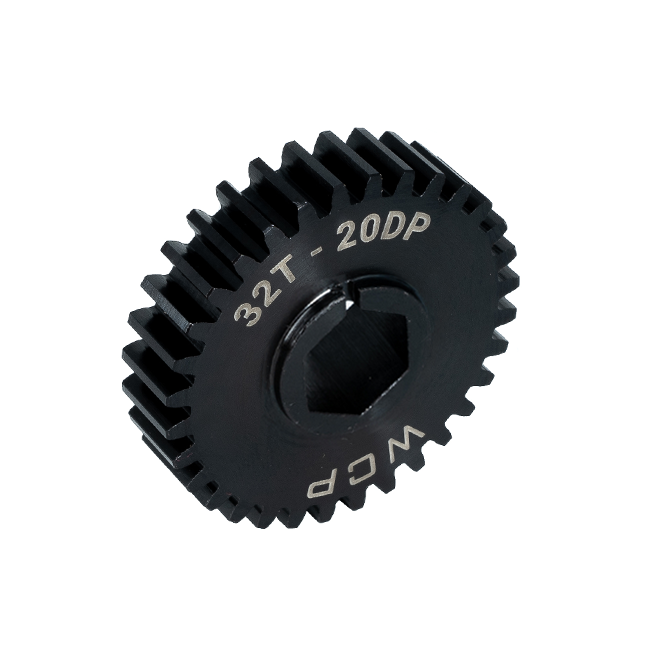 32t Pocketed Steel Spur Gear (20 DP, 1/2" Hex Bore)