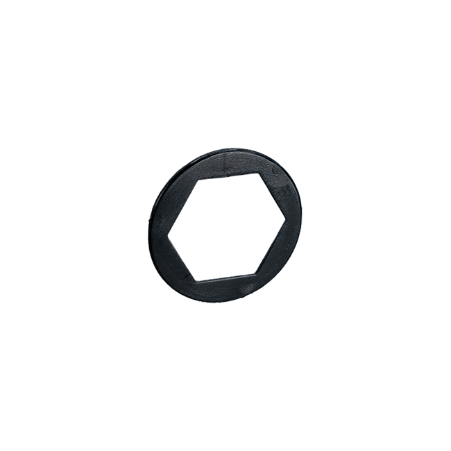 1/32" WD x 1/2" Hex ID x 3/4" OD Plastic Spacer (10-Pack)