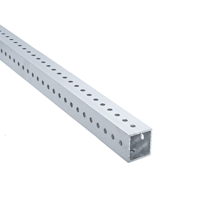 1" x 1" x 0.093" Aluminum Tube Stock with Hole Pattern (47")