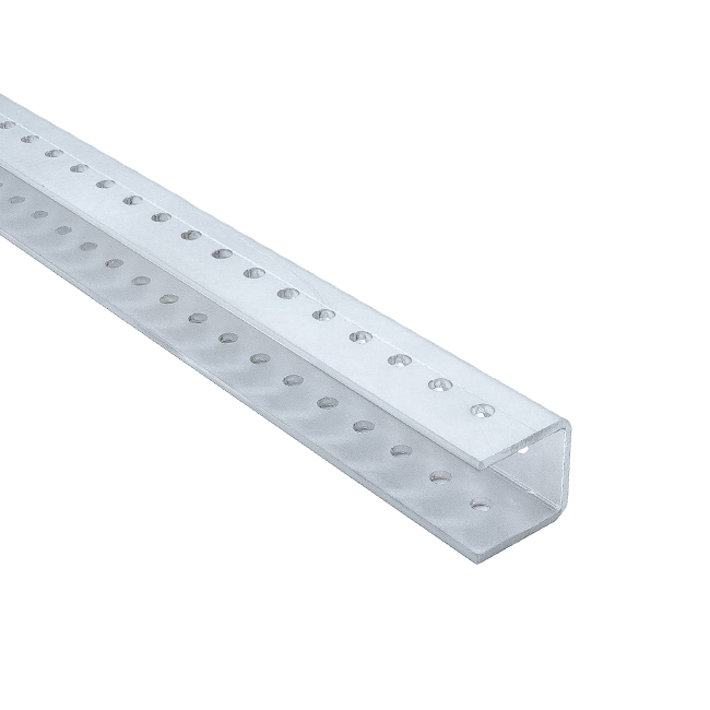 1" x 1" x 1" x 0.090" Aluminum C-Channel with Hole Pattern (47")
