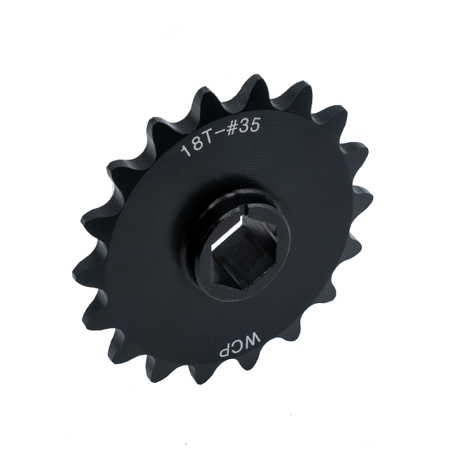 18t Aluminum Double Hub Sprocket (#35 Chain, 1/2" Hex Bore)