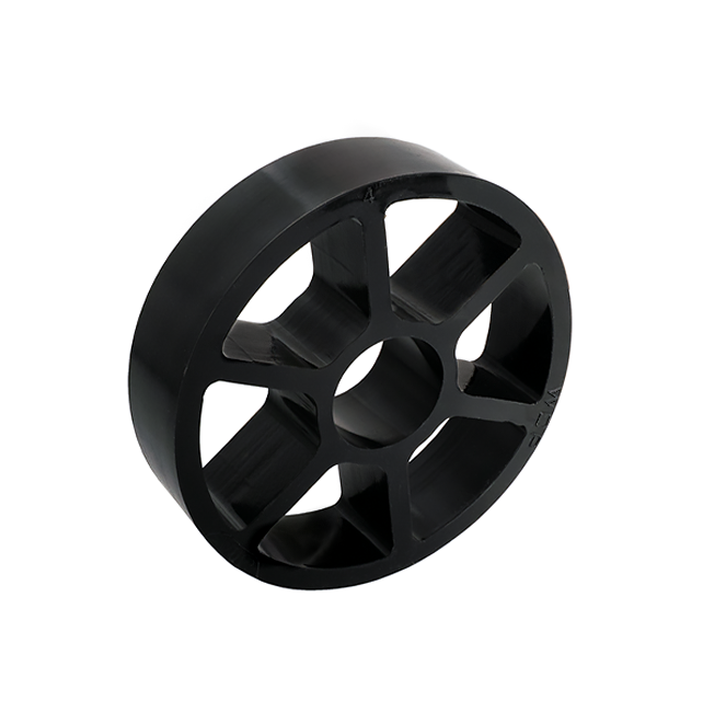 4" OD x 1" Wide 6 Spoke Straight Flex Wheel (1-1/4" Round Stretch, 30A)