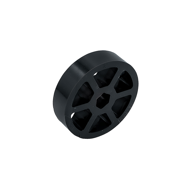 2" OD x 1/2" Wide Straight Flex Wheel (1/2" Hex Stretch, 60A)