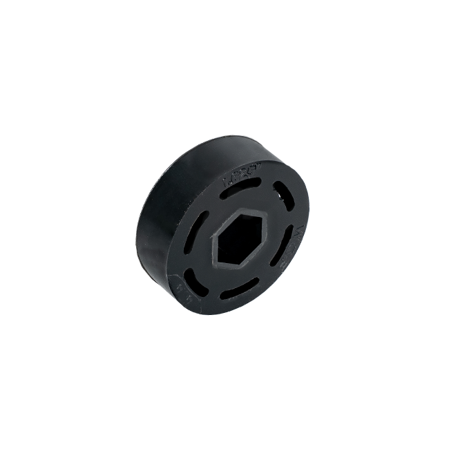 1.625" OD x 1/2" Wide Straight Flex Wheel (1/2" Hex, 30A)