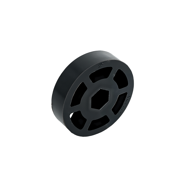 2" OD x 1/2" Wide Straight Flex Wheel (1/2" Hex, 45A)