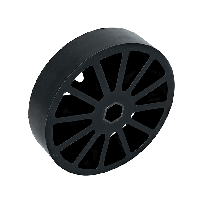 4" OD x 1" Wide Straight Flex Wheel (1/2" Hex, 30A)