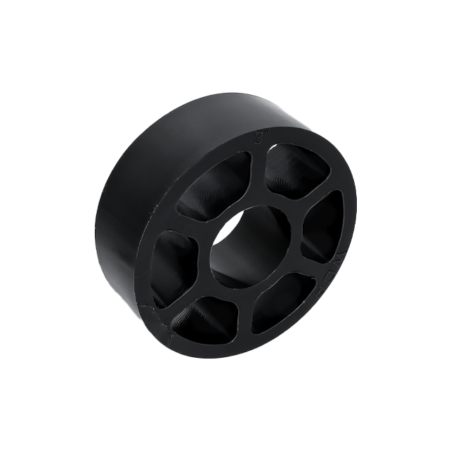 3" OD x 1" Wide 6 Spoke Straight Flex Wheel (1-1/4" Round Stretch, 60A)