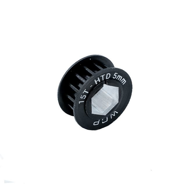 15t x 9mm Wide Aluminum Pulley (HTD 5mm, 1/2" Hex Bore)