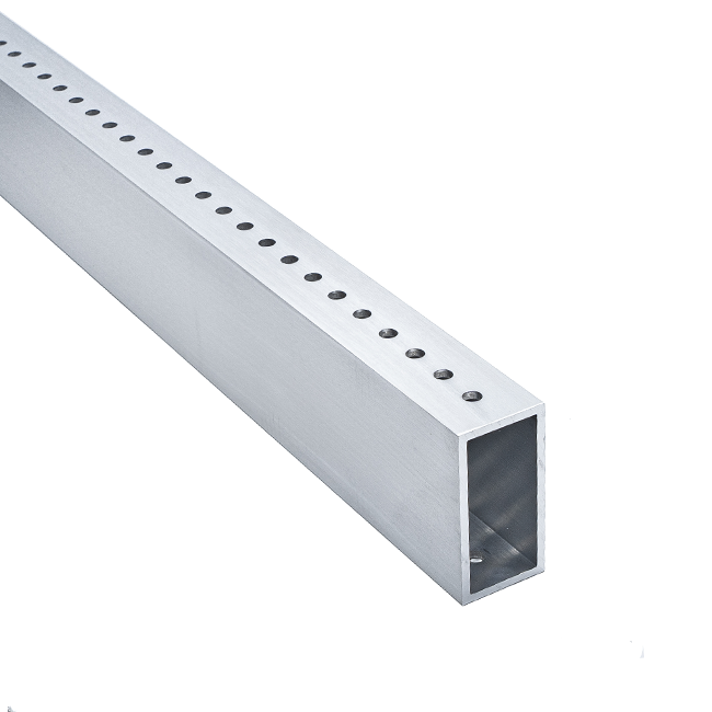 2" x 1" x 0.093" Aluminum Tube Stock 1" Pattern (47")
