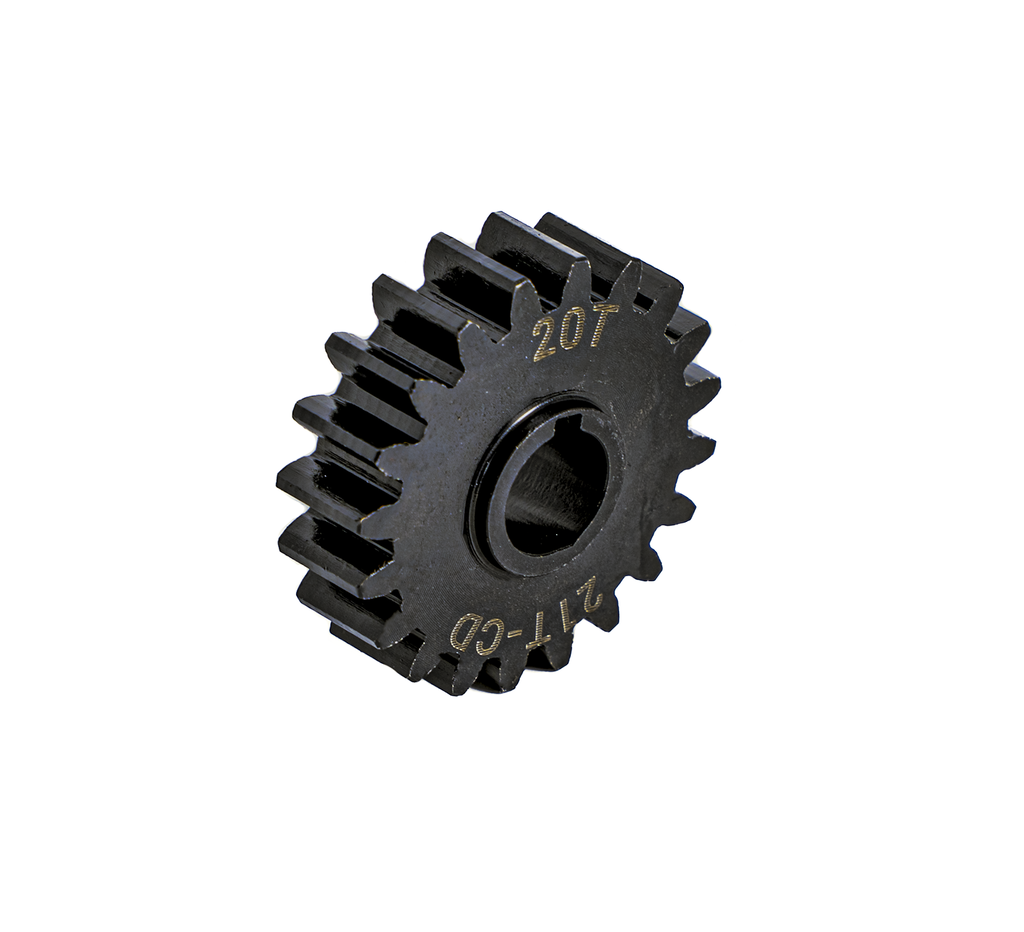 20t Steel Spur Gear (20DP, 21t CD, 8mm Key Bore)